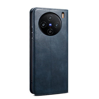 For vivo X100 Oil Wax Crazy Horse Texture Leather Phone Case(Blue) - X100 Cases by imak | Online Shopping South Africa | PMC Jewellery | Buy Now Pay Later Mobicred