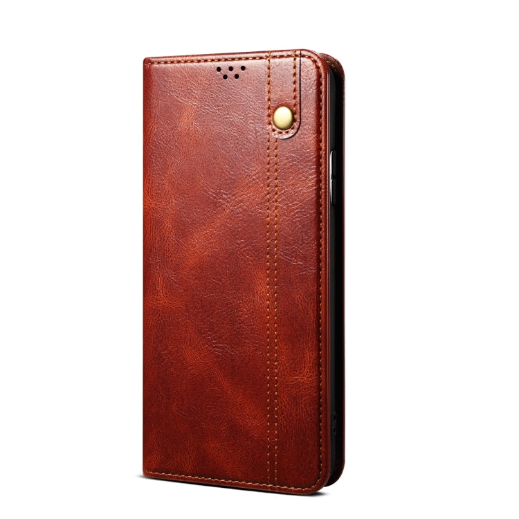 For vivo S18 Pro Oil Wax Crazy Horse Texture Leather Phone Case(Brown) - S18 Pro Cases by PMC Jewellery | Online Shopping South Africa | PMC Jewellery | Buy Now Pay Later Mobicred