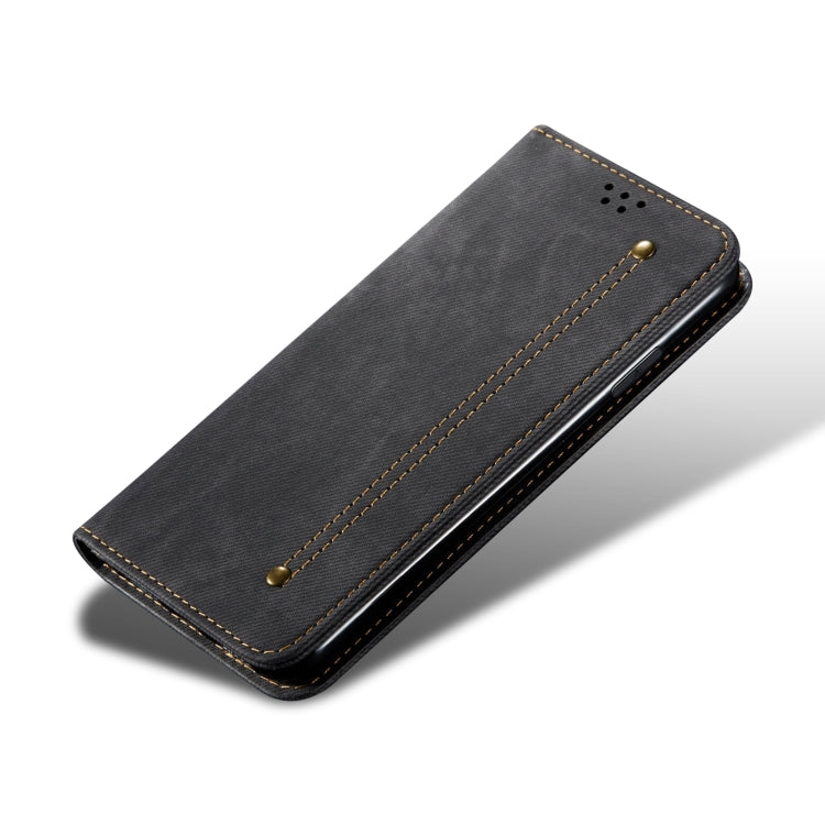 For Honor X6A Denim Texture Flip Leather Phone Case(Black) - Honor Cases by PMC Jewellery | Online Shopping South Africa | PMC Jewellery | Buy Now Pay Later Mobicred