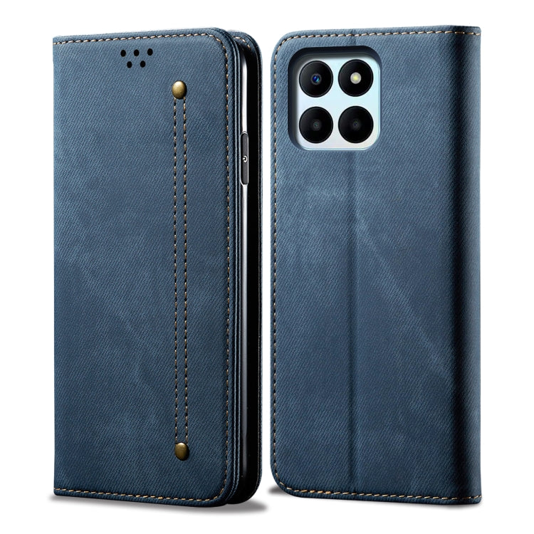 For Honor X6A Denim Texture Flip Leather Phone Case(Blue) - Honor Cases by PMC TechLife | Online Shopping South Africa | PMC TechLife