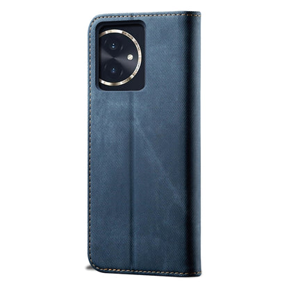 For Honor 100 Denim Texture Flip Leather Phone Case(Blue) - Honor Cases by PMC Jewellery | Online Shopping South Africa | PMC Jewellery | Buy Now Pay Later Mobicred