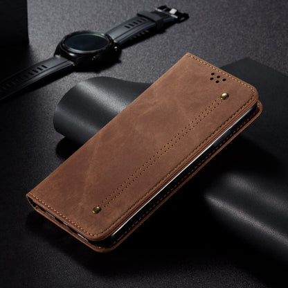 For Honor Magic6 Lite / X9b 5G Denim Texture Flip Leather Phone Case(Brown) - Honor Cases by PMC Jewellery | Online Shopping South Africa | PMC Jewellery | Buy Now Pay Later Mobicred