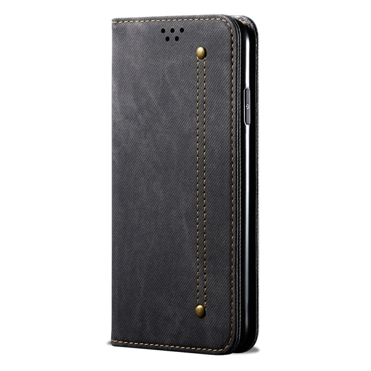 For Honor Magic6 Lite / X9b 5G Denim Texture Flip Leather Phone Case(Black) - Honor Cases by PMC Jewellery | Online Shopping South Africa | PMC Jewellery | Buy Now Pay Later Mobicred