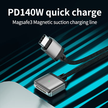 140W Type-C to Magsafe 3 Magnetic Charging Cable, Length:2m(Blue) - Cable & Adapter by PMC Jewellery | Online Shopping South Africa | PMC Jewellery