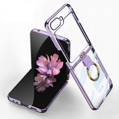 For Samsung Galaxy Z Flip6 GKK Electroplating Phone Case with Ring(Purple) - Galaxy Z Flip6 5G Cases by GKK | Online Shopping South Africa | PMC Jewellery | Buy Now Pay Later Mobicred