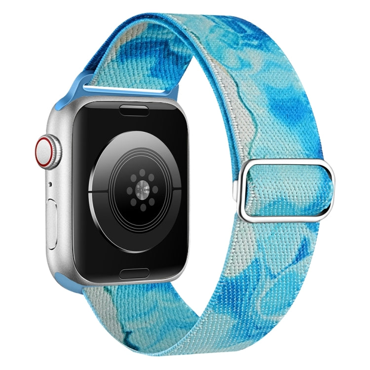 For Apple Watch 7 41mm Painted Pattern Nylon Replacement Watch Band(Ocean Blue) - free shipping - PMc TechLife - Order now!