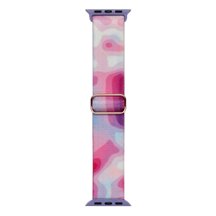 For Apple Watch 9 41mm Painted Pattern Nylon Replacement Watch Band(Ladder Purple Blue) - free shipping - PMc TechLife - Order now!