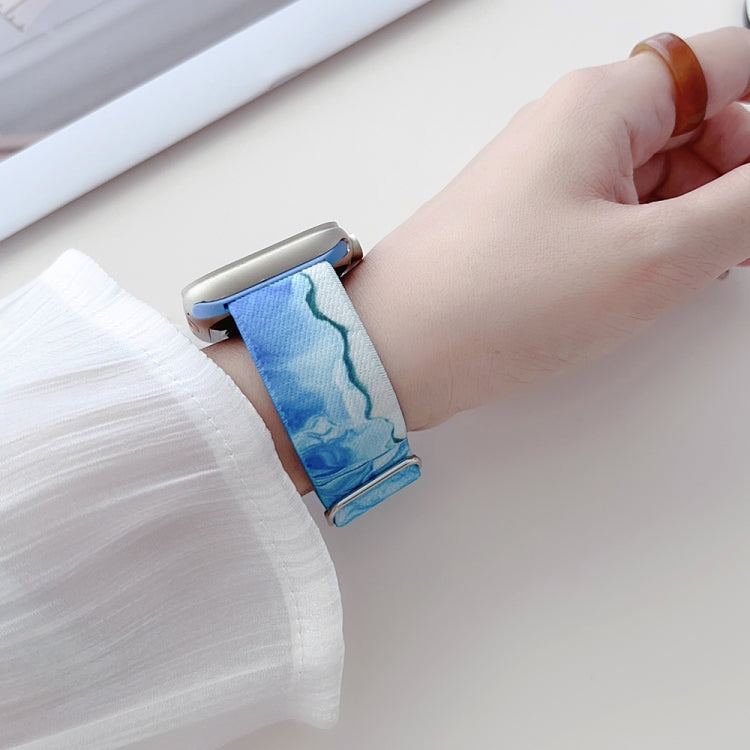For Apple Watch Ultra 49mm Painted Pattern Nylon Replacement Watch Band(Flower Butterfly) - free shipping - PMC Jewellery - Order now!