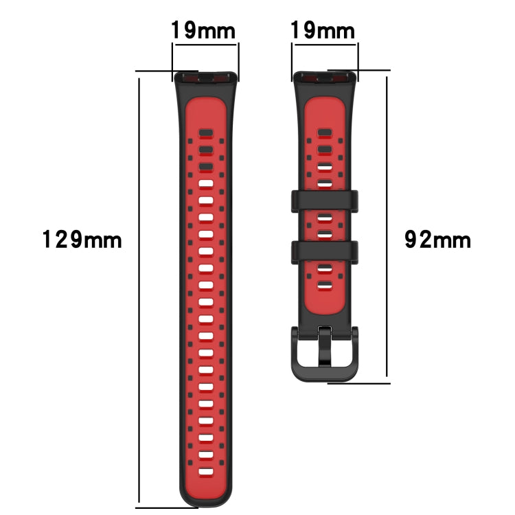 For Huawei Band 8 Two Color Silicone Replacement Watch Band(Black Grey) - Watch Bands by PMC Jewellery | Online Shopping South Africa | PMC Jewellery