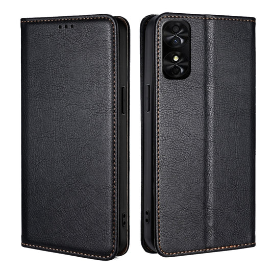 For TCL 50 SE 4G Gloss Oil Solid Color Magnetic Leather Phone Case(Black) - More Brand by PMC Jewellery | Online Shopping South Africa | PMC Jewellery | Buy Now Pay Later Mobicred