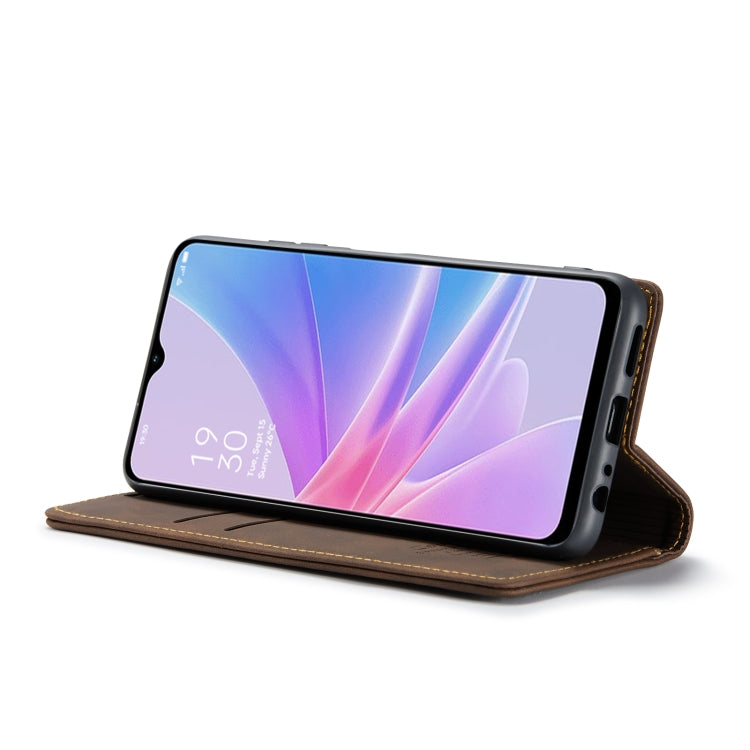 For OPPO A78 5G Global / A1X 5G CaseMe 013 Multifunctional Horizontal Flip Leather Phone Case(Coffee) - OPPO Cases by CaseMe | Online Shopping South Africa | PMC Jewellery | Buy Now Pay Later Mobicred