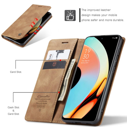 For Realme 10 Pro+ CaseMe 013 Multifunctional Horizontal Flip Leather Phone Case(Brown) - Realme Cases by CaseMe | Online Shopping South Africa | PMC Jewellery | Buy Now Pay Later Mobicred