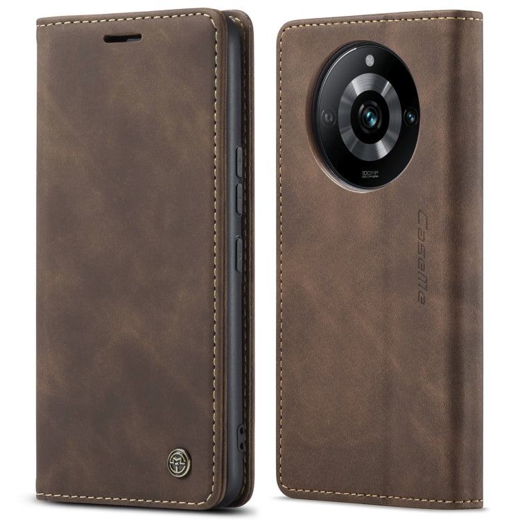 For Realme 11 Pro／Realme 11 Pro+ CaseMe 013 Multifunctional Horizontal Flip Leather Phone Case(Coffee) - Realme Cases by CaseMe | Online Shopping South Africa | PMC Jewellery | Buy Now Pay Later Mobicred