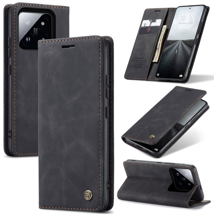 For Xiaomi 14 Pro CaseMe 013 Multifunctional Horizontal Flip Leather Phone Case(Black) - 14 Pro Cases by CaseMe | Online Shopping South Africa | PMC Jewellery | Buy Now Pay Later Mobicred