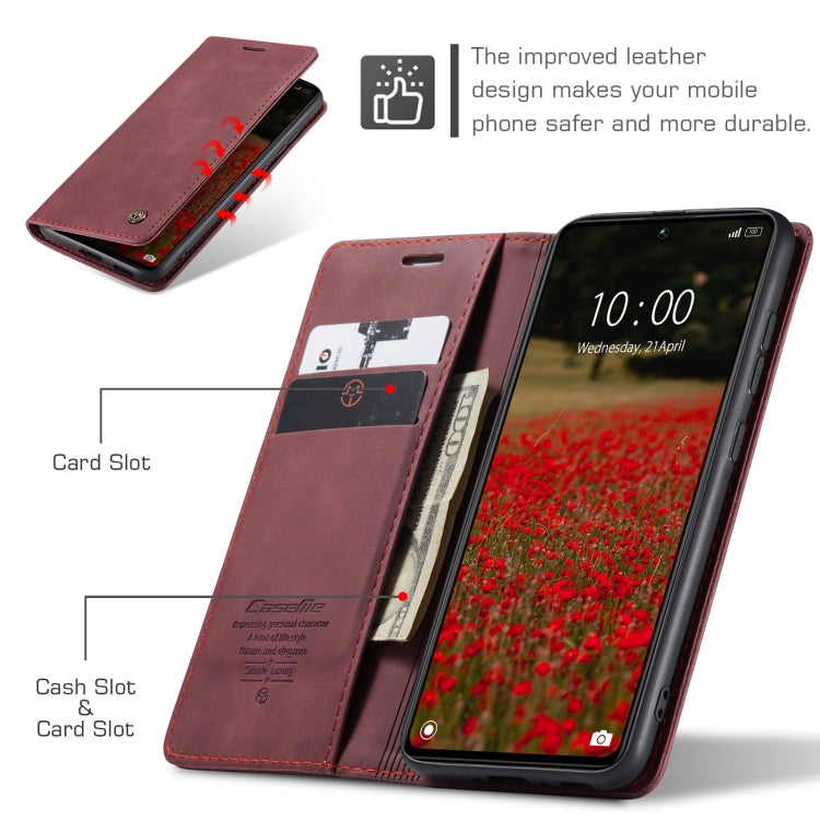 For Xiaomi Redmi Note 13 Pro 5G CaseMe 013 Multifunctional Horizontal Flip Leather Phone Case(Wine Red) - Xiaomi Cases by CaseMe | Online Shopping South Africa | PMC Jewellery | Buy Now Pay Later Mobicred