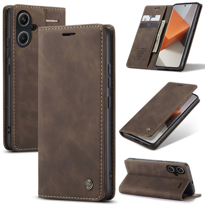 For Xiaomi Redmi Note 13 Pro+ CaseMe 013 Multifunctional Horizontal Flip Leather Phone Case(Coffee) - Xiaomi Cases by CaseMe | Online Shopping South Africa | PMC Jewellery | Buy Now Pay Later Mobicred