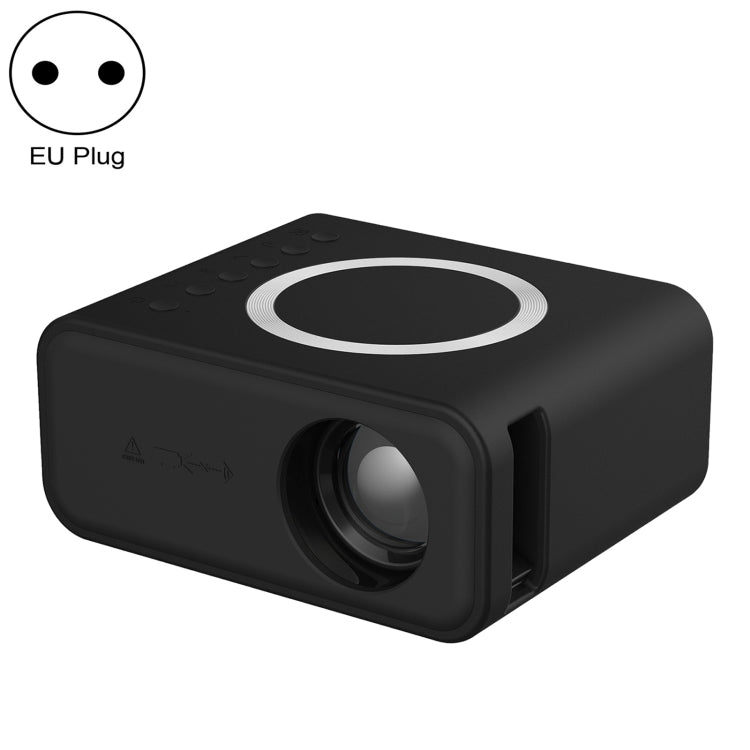 T300S 320x240 24ANSI Lumens Mini LCD Projector Supports Wired & Wireless Same Screen, Specification:EU Plug(Black) - Mini Projector by PMC Jewellery | Online Shopping South Africa | PMC Jewellery | Buy Now Pay Later Mobicred