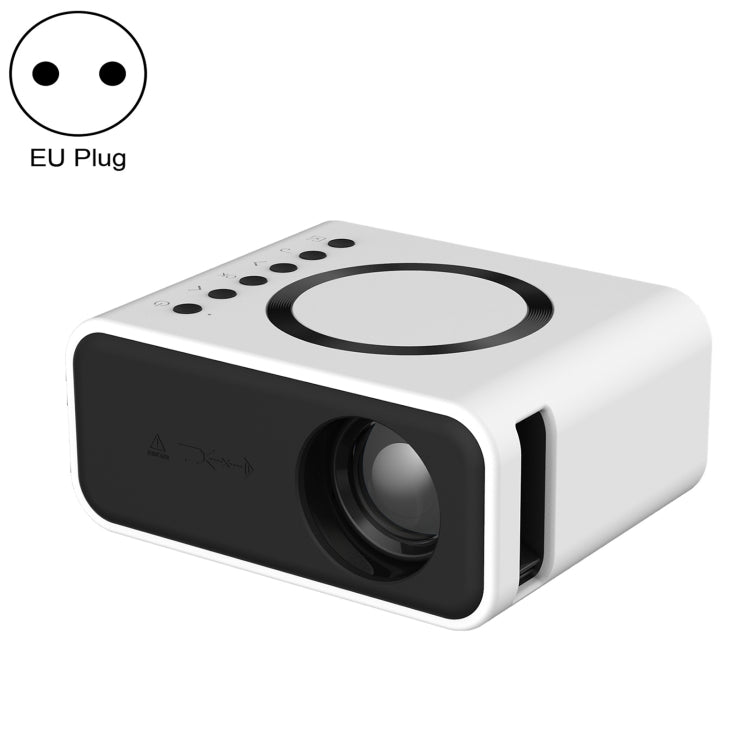 T300S 320x240 24ANSI Lumens Mini LCD Projector Supports Wired & Wireless Same Screen, Specification:EU Plug(White) - Mini Projector by PMC Jewellery | Online Shopping South Africa | PMC Jewellery | Buy Now Pay Later Mobicred