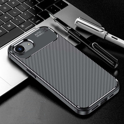 For iPhone SE 2024 Carbon Fiber Texture Shockproof TPU Phone Case(Black) - More iPhone Cases by PMC Jewellery | Online Shopping South Africa | PMC Jewellery | Buy Now Pay Later Mobicred