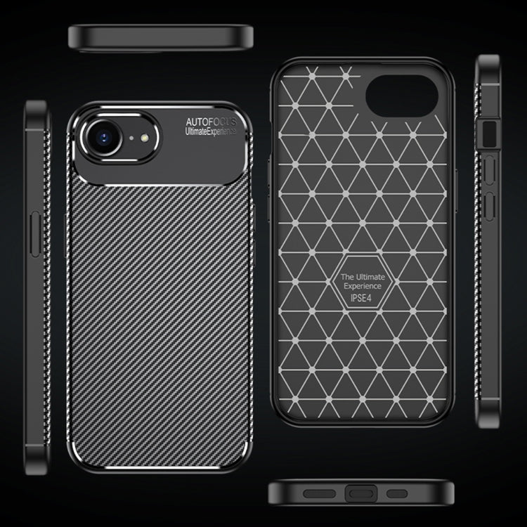 For iPhone SE 2024 Carbon Fiber Texture Shockproof TPU Phone Case(Black) - More iPhone Cases by PMC Jewellery | Online Shopping South Africa | PMC Jewellery | Buy Now Pay Later Mobicred