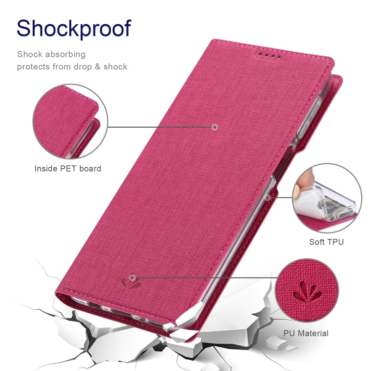 For Sharp Aquos Sense8 ViLi DMX Series Shockproof TPU + PU Leather Magnetic Attraction Horizontal Flip Case(Rose Red) - More Brand by ViLi | Online Shopping South Africa | PMC Jewellery | Buy Now Pay Later Mobicred