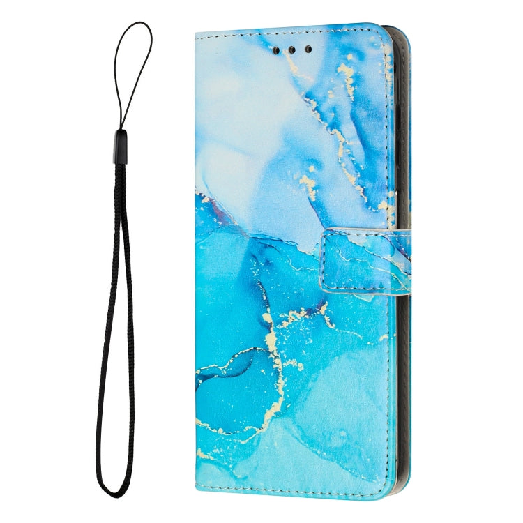 For Realme C53/Narzo N53 Painted Marble Pattern Leather Phone Case(Blue Green) - Realme Cases by PMC Jewellery | Online Shopping South Africa | PMC Jewellery | Buy Now Pay Later Mobicred