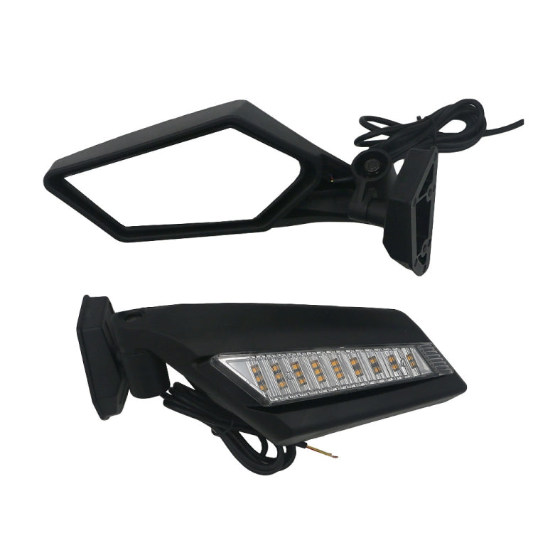 For Can-Am BRP UTV Maverick X3 Off-Road Vehicle Rearview Mirror, Model:UTV-17C With Light - Convex Mirror & Accessories by PMC Jewellery | Online Shopping South Africa | PMC Jewellery | Buy Now Pay Later Mobicred