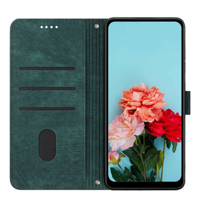 For Xiaomi Redmi K70 / K70 Pro Skin Feel Stripe Pattern Leather Phone Case with Long Lanyard(Green) - K70 Pro Cases by PMC Jewellery | Online Shopping South Africa | PMC Jewellery | Buy Now Pay Later Mobicred