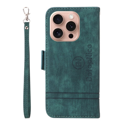 For iPhone 16 Pro BETOPNICE Dual-side Buckle Leather Phone Case(Green) - iPhone 16 Pro Cases by BETOPNICE | Online Shopping South Africa | PMC Jewellery | Buy Now Pay Later Mobicred