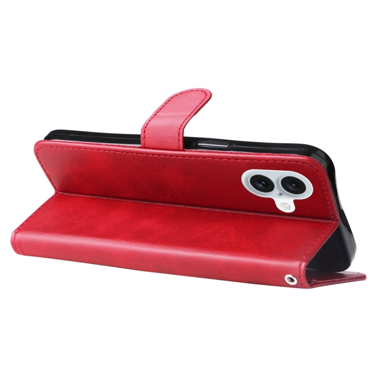 For iPhone 16 Plus Fashion Calf Texture Zipper Leather Phone Case(Red) - free shipping - PMC TechLife - Order now!