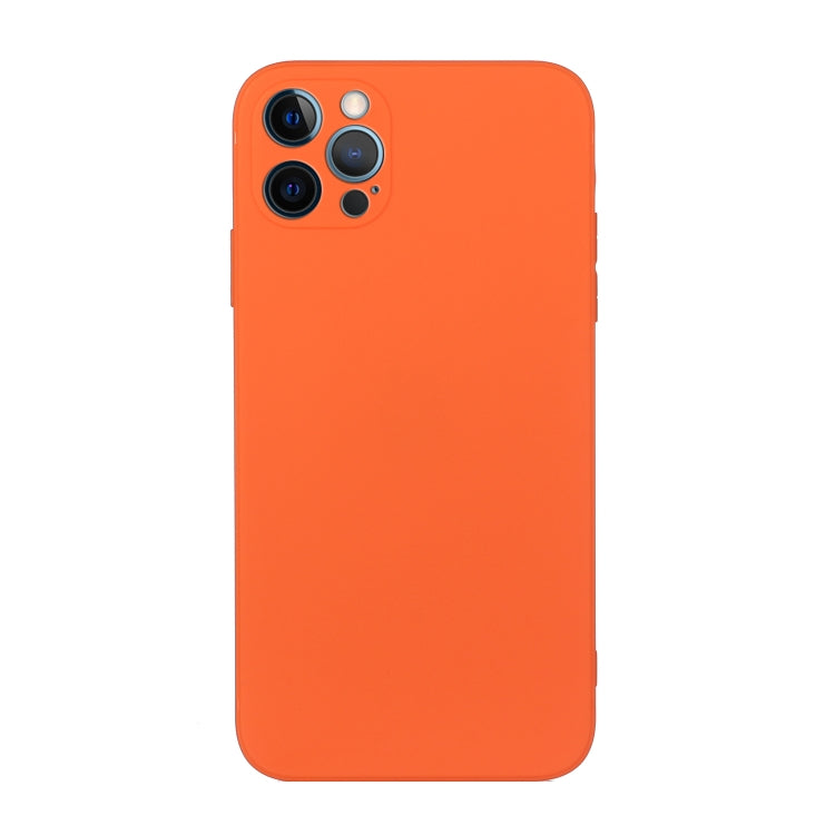 For iPhone 15 Pro Max Straight Edge Solid Color TPU Shockproof Phone Case(Orange) - iPhone 15 Pro Max Cases by PMC Jewellery | Online Shopping South Africa | PMC Jewellery