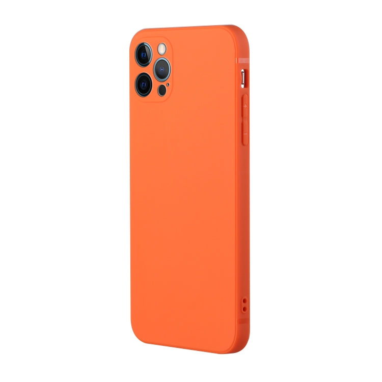 For iPhone 15 Pro Max Straight Edge Solid Color TPU Shockproof Phone Case(Orange) - iPhone 15 Pro Max Cases by PMC Jewellery | Online Shopping South Africa | PMC Jewellery