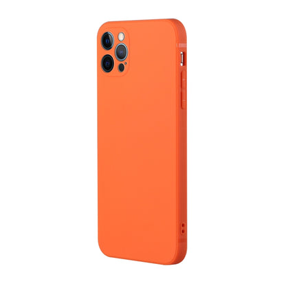 For iPhone 15 Pro Max Straight Edge Solid Color TPU Shockproof Phone Case(Orange) - iPhone 15 Pro Max Cases by PMC Jewellery | Online Shopping South Africa | PMC Jewellery