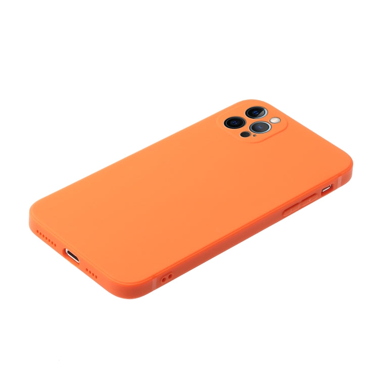 For iPhone 15 Pro Max Straight Edge Solid Color TPU Shockproof Phone Case(Orange) - iPhone 15 Pro Max Cases by PMC Jewellery | Online Shopping South Africa | PMC Jewellery