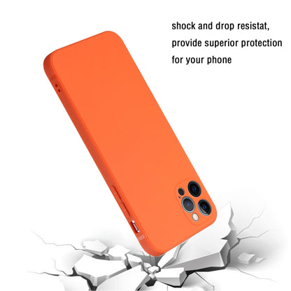 For iPhone 15 Pro Max Straight Edge Solid Color TPU Shockproof Phone Case(Orange) - iPhone 15 Pro Max Cases by PMC Jewellery | Online Shopping South Africa | PMC Jewellery