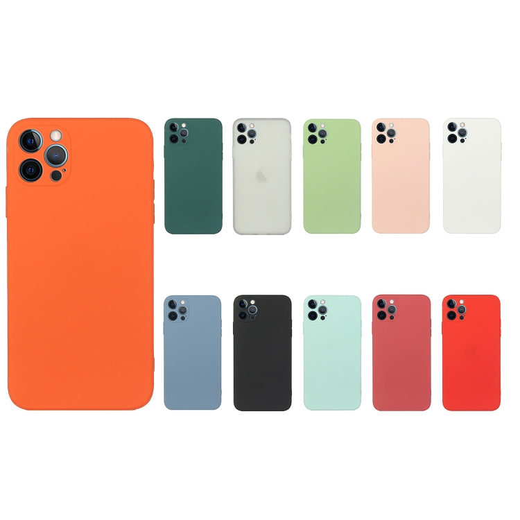 For iPhone 15 Pro Max Straight Edge Solid Color TPU Shockproof Phone Case(Orange) - iPhone 15 Pro Max Cases by PMC Jewellery | Online Shopping South Africa | PMC Jewellery