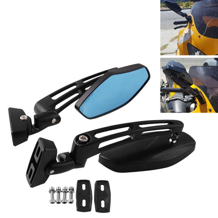 1Pair SF-062 Motorcycle Modified Rearview Mirror Reflective Mirror(Black) - Side Mirrors by PMC Jewellery | Online Shopping South Africa | PMC Jewellery | Buy Now Pay Later Mobicred