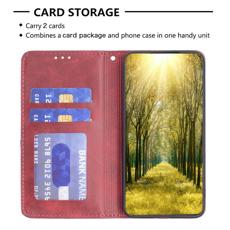 For iPhone 16 Pro Rhombus Texture Magnetic Leather Phone Case(Red) - free shipping - PMC TechLife - Order now!