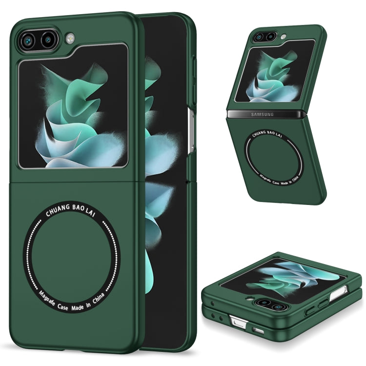 For Samsung Galaxy Z Flip5 5G Magsafe Magnetic Folding PC Phone Case(Green) - Galaxy Z Flip5 Cases by PMC Jewellery | Online Shopping South Africa | PMC Jewellery