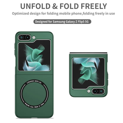 For Samsung Galaxy Z Flip5 5G Magsafe Magnetic Folding PC Phone Case(Green) - Galaxy Z Flip5 Cases by PMC Jewellery | Online Shopping South Africa | PMC Jewellery