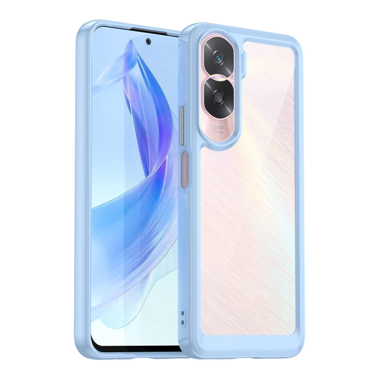 For Honor X50i Colorful Series Acrylic Hybrid TPU Phone Case(Blue) - Honor Cases by PMC Jewellery | Online Shopping South Africa | PMC Jewellery | Buy Now Pay Later Mobicred