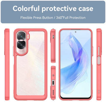 For Honor X50i Colorful Series Acrylic Hybrid TPU Phone Case(Red) - Honor Cases by PMC Jewellery | Online Shopping South Africa | PMC Jewellery | Buy Now Pay Later Mobicred