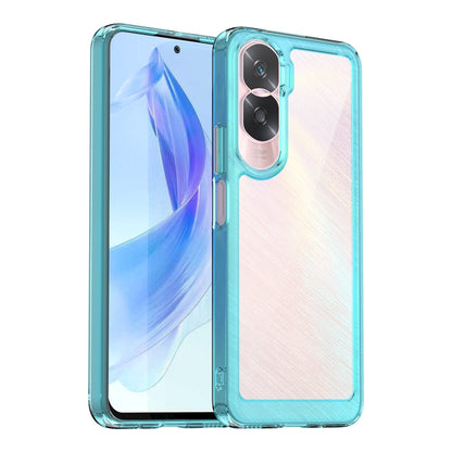 For Honor X50i Colorful Series Acrylic Hybrid TPU Phone Case(Transparent Blue) - Honor Cases by PMC Jewellery | Online Shopping South Africa | PMC Jewellery | Buy Now Pay Later Mobicred