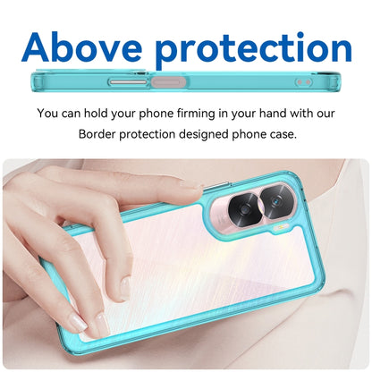 For Honor X50i Colorful Series Acrylic Hybrid TPU Phone Case(Transparent Blue) - Honor Cases by PMC Jewellery | Online Shopping South Africa | PMC Jewellery | Buy Now Pay Later Mobicred