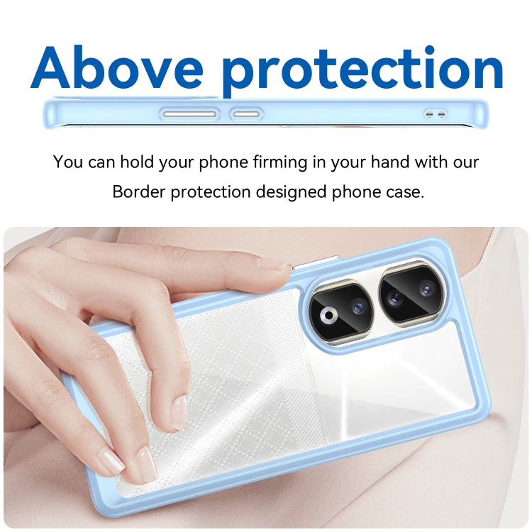 For Honor 80 Pro Colorful Series Acrylic Hybrid TPU Phone Case(Blue) - Honor Cases by PMC Jewellery | Online Shopping South Africa | PMC Jewellery | Buy Now Pay Later Mobicred