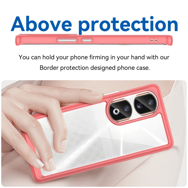 For Honor 80 Pro Colorful Series Acrylic Hybrid TPU Phone Case(Red) - Honor Cases by PMC Jewellery | Online Shopping South Africa | PMC Jewellery | Buy Now Pay Later Mobicred