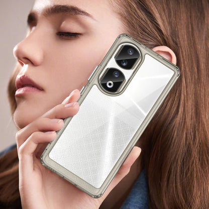 For Honor 80 Pro Colorful Series Acrylic Hybrid TPU Phone Case(Transparent Grey) - Honor Cases by PMC Jewellery | Online Shopping South Africa | PMC Jewellery | Buy Now Pay Later Mobicred