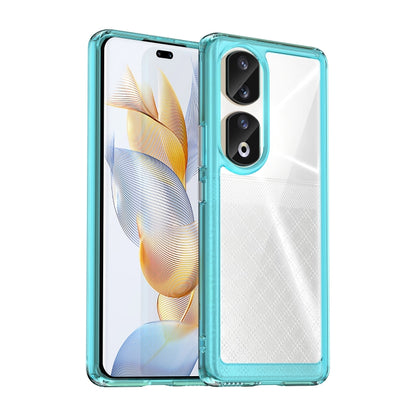 For Honor 80 Pro Colorful Series Acrylic Hybrid TPU Phone Case(Transparent Blue) - Honor Cases by PMC Jewellery | Online Shopping South Africa | PMC Jewellery | Buy Now Pay Later Mobicred