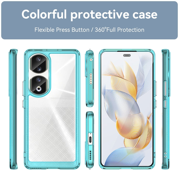 For Honor 80 Pro Colorful Series Acrylic Hybrid TPU Phone Case(Transparent Blue) - Honor Cases by PMC Jewellery | Online Shopping South Africa | PMC Jewellery | Buy Now Pay Later Mobicred