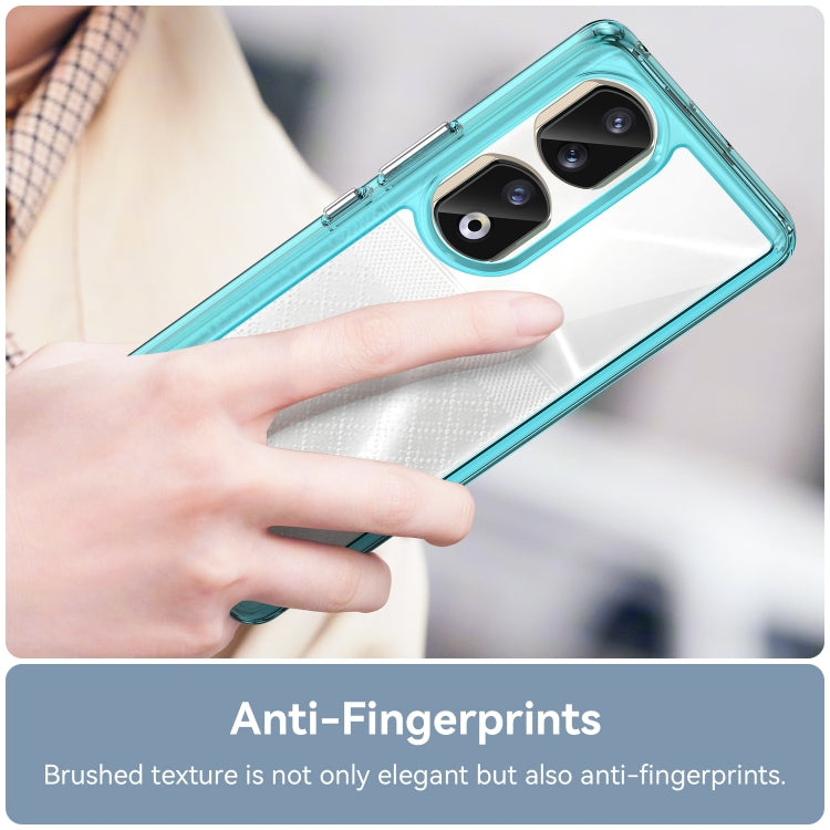 For Honor 80 Pro Colorful Series Acrylic Hybrid TPU Phone Case(Transparent Blue) - Honor Cases by PMC Jewellery | Online Shopping South Africa | PMC Jewellery | Buy Now Pay Later Mobicred